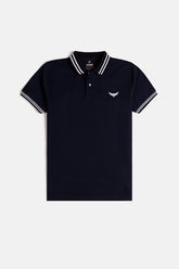 Contrast Collar Polo Shirt - Navigator