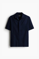 Cotton Resort Collar Shirt - Admiral