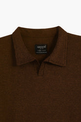 Waffle Knit Polo - British Tan