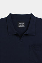 Cotton Relax Fit Pocket Polo - Royal Navy
