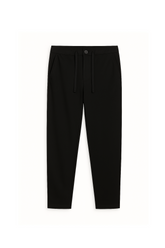 Cotton Twill Straight Pants - Midnight Black