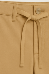 Cotton Twill Straight Pants - Dune
