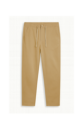 Cotton Twill Straight Pants - Dune