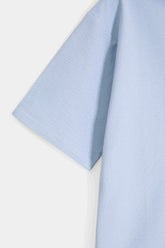 Cotton Resort Collar Shirt - Carolina Blue