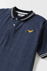 Contrast Tipping Collar Polo Shirt - Iron Grey