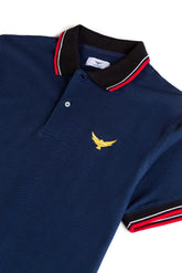 Contrast Tipping Collar Polo Shirt - Royal Blue