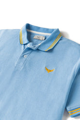 Tipping Collar Polo Shirt - Maya Blue