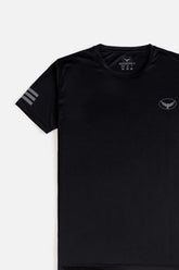 Arm Stripes Sports T Shirt - Black