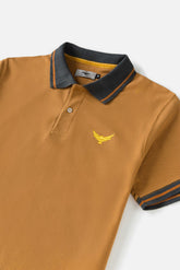 Contrast Collar Polo Shirt - Fire