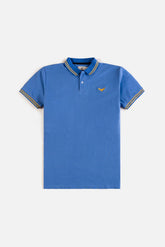Tipping Collar Polo Shirt - Admiral Blue