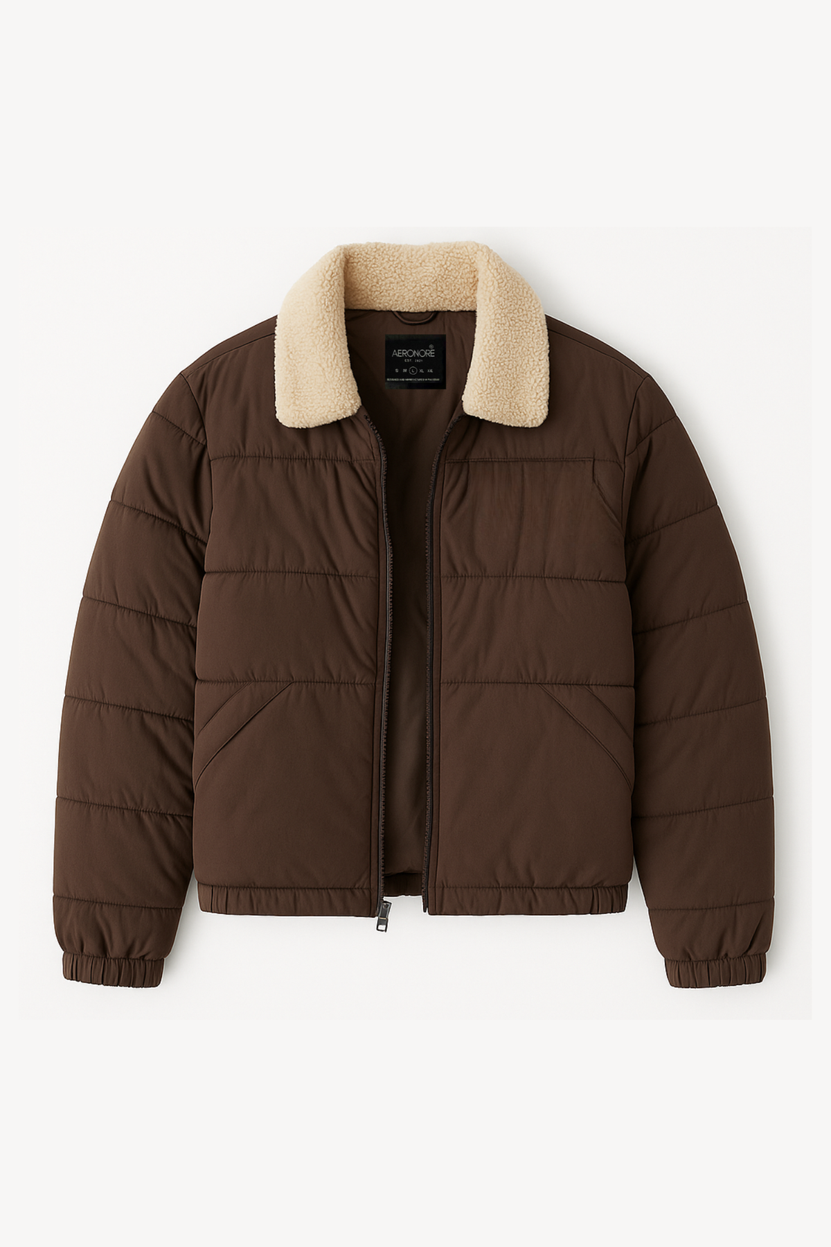 Sherpa Puffer Jacket - British Tan