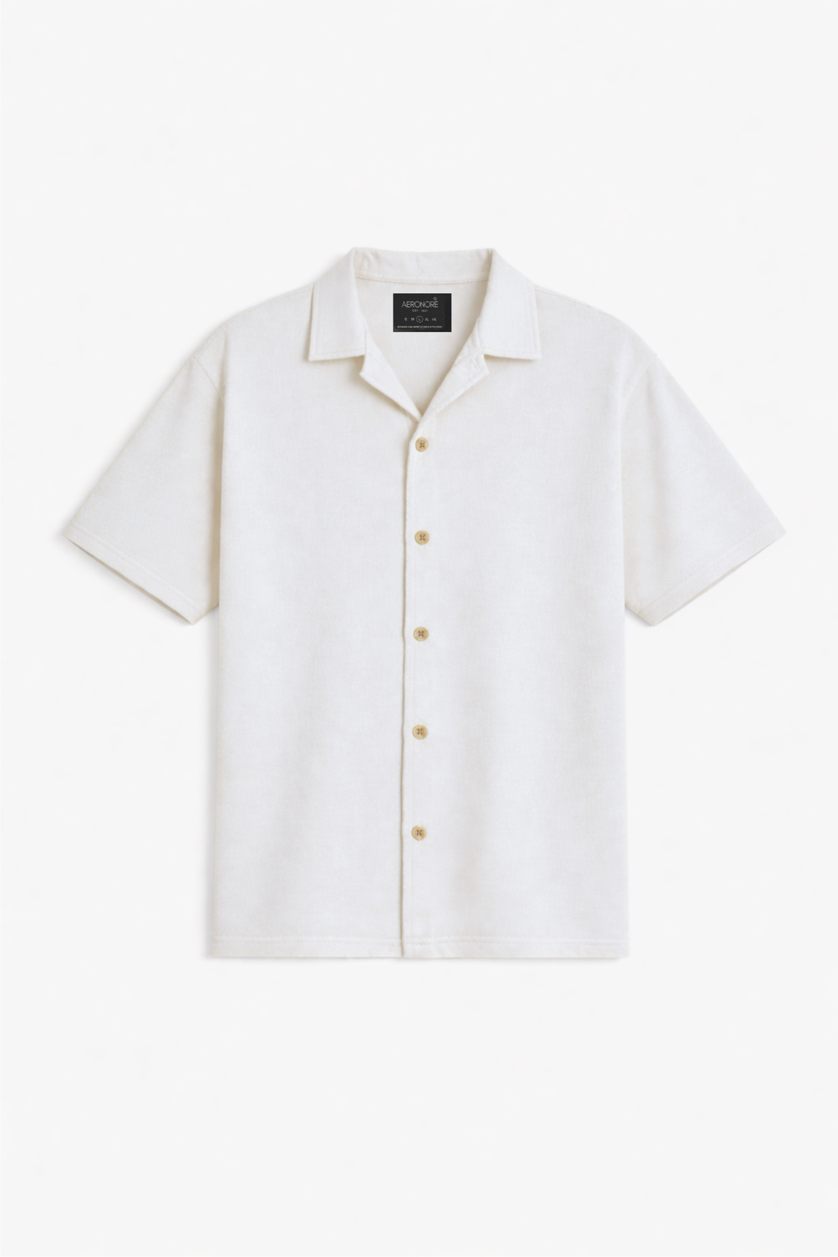 Cotton Resort Collar Shirt - White Sand