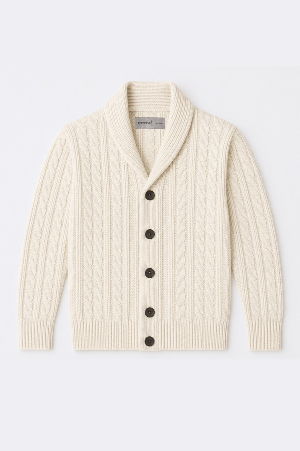 Heritage Cable-Knit Cardigan Sweater - Ivory