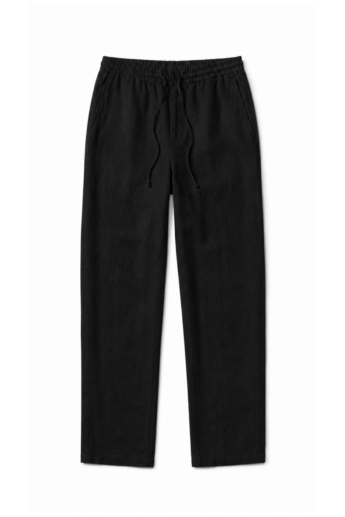 Irish Linen Straight Fit Resort Pants - Raven
