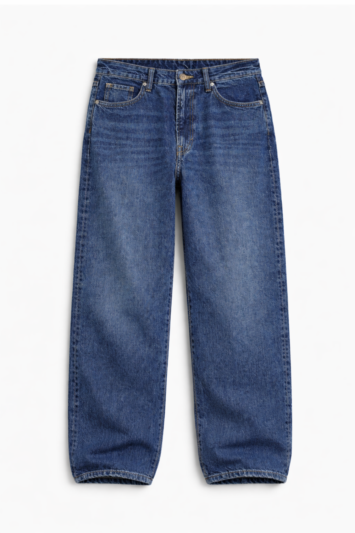 Straight Baggy Jeans – Classic Deep Blue