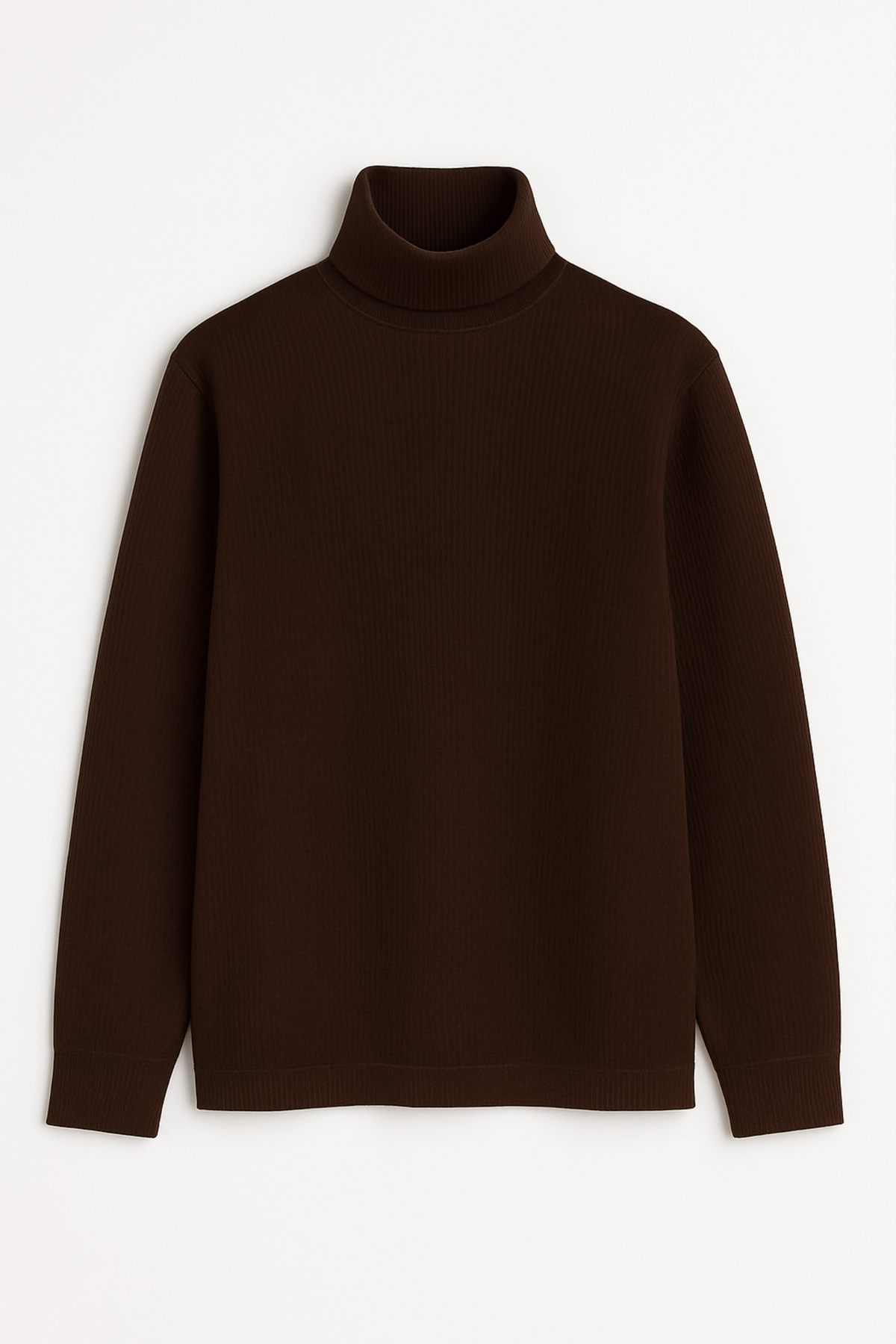 Rib Cotton Turtleneck - British Tan