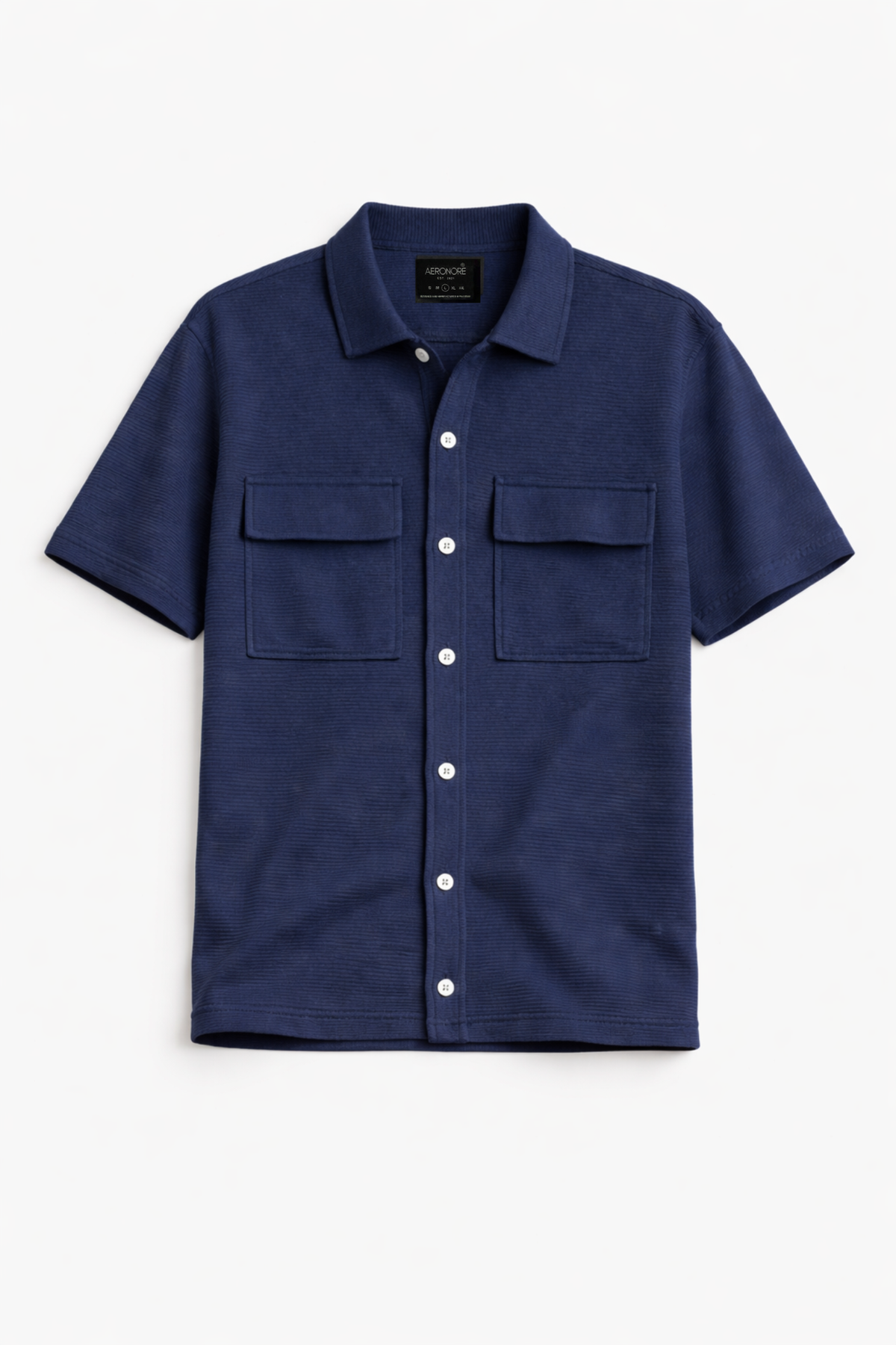 Ottoman Double Pocket Overshirt - Royal Navy