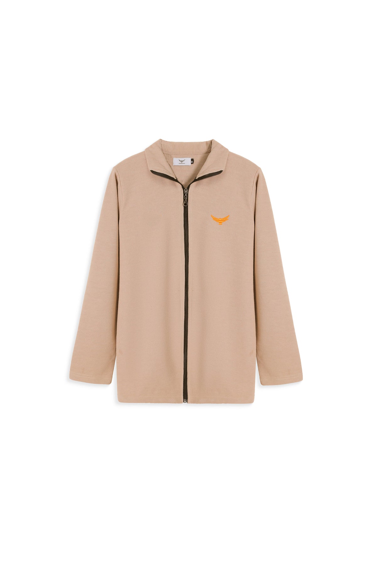 Thermal Mock Neck Full Zipper - Camel