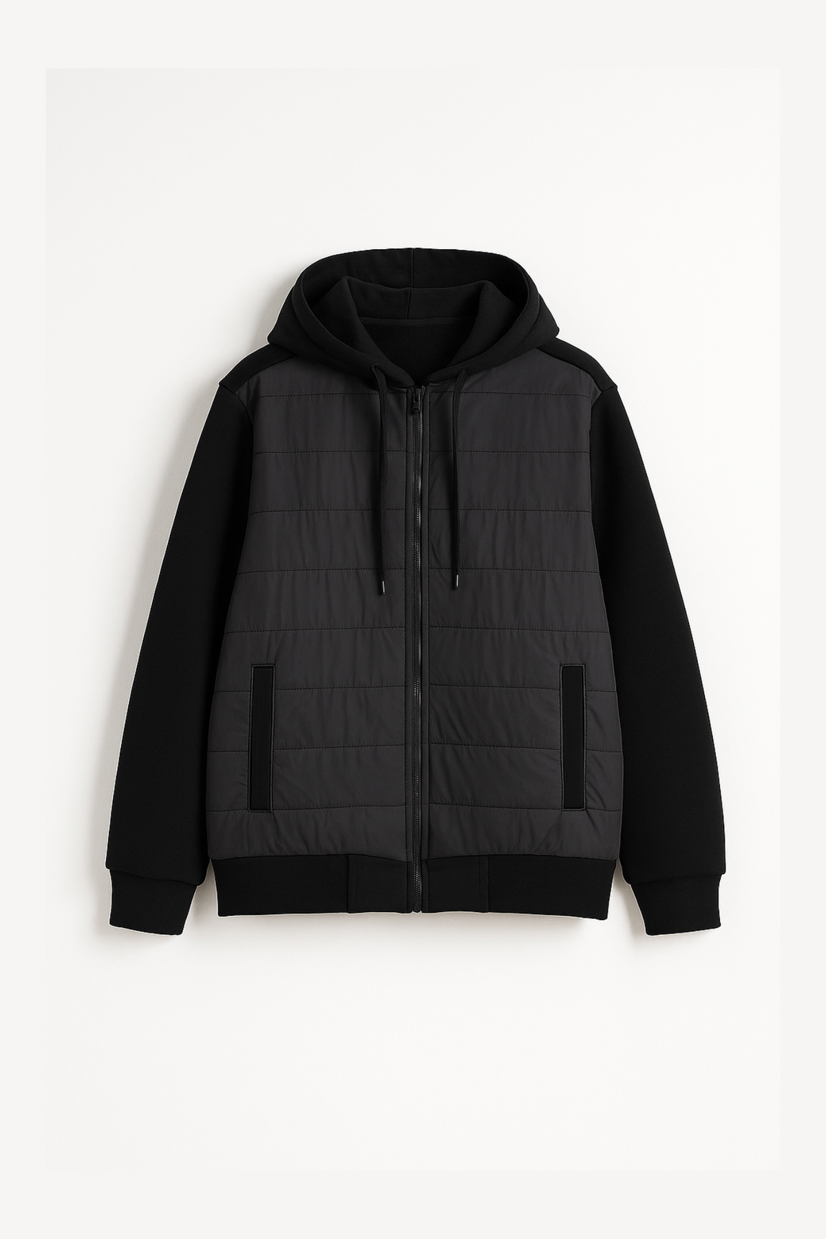 Hooded Parachute Jacket - Black