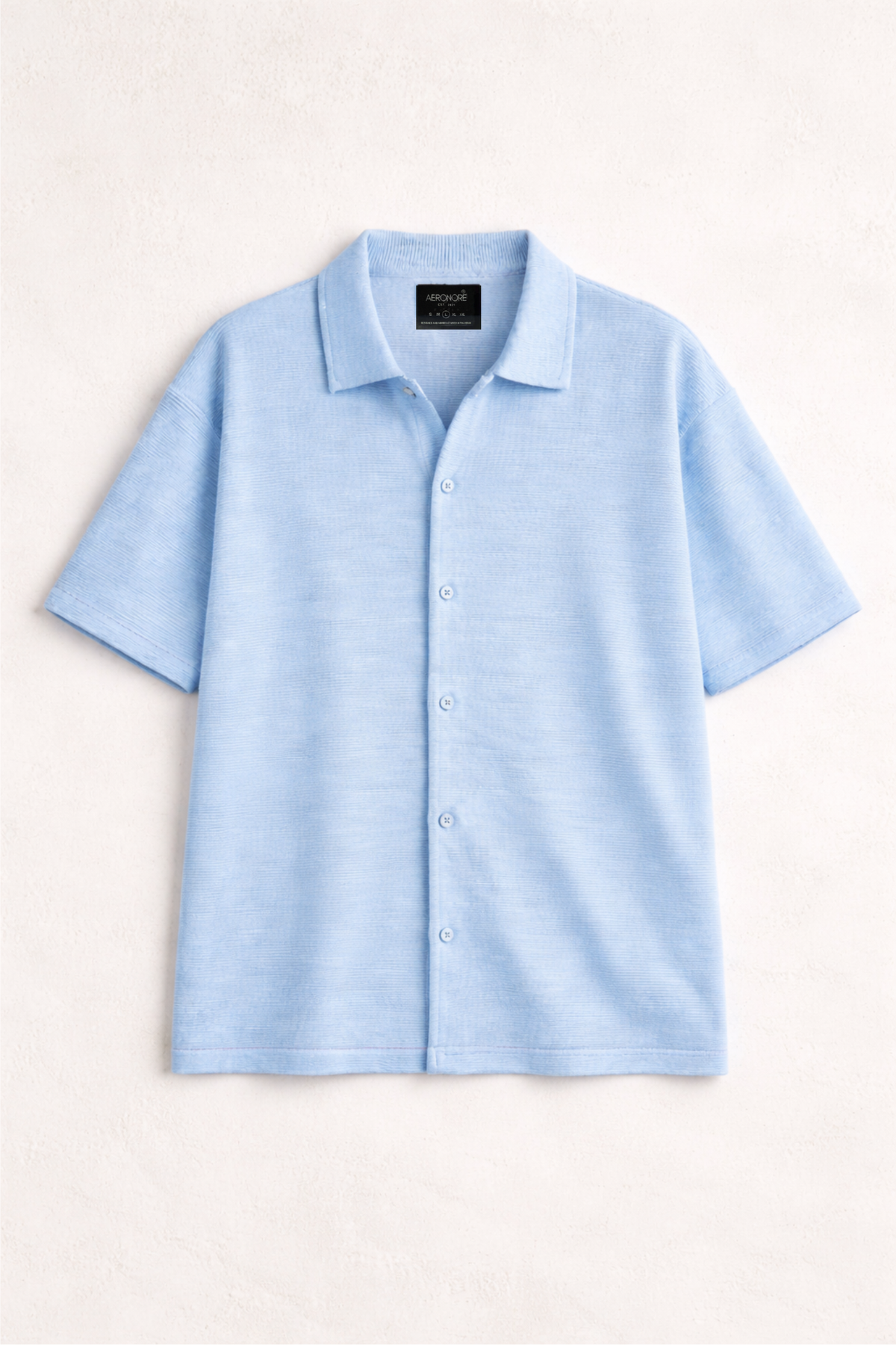 Ottoman Oversized Collar Shirt - Maya Blue