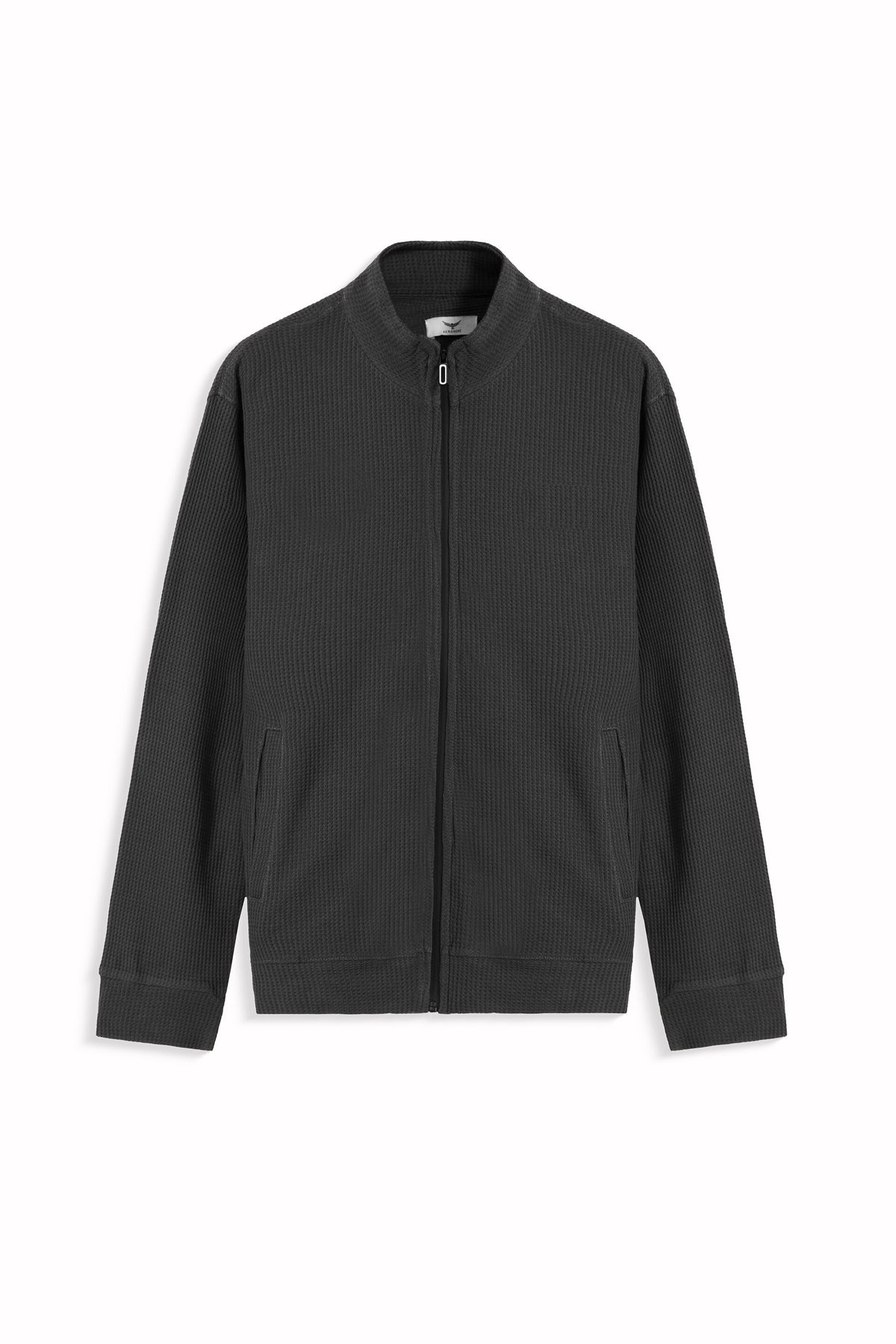Relaxed Fit Thermal Mock Neck Full Zipper - Aurora