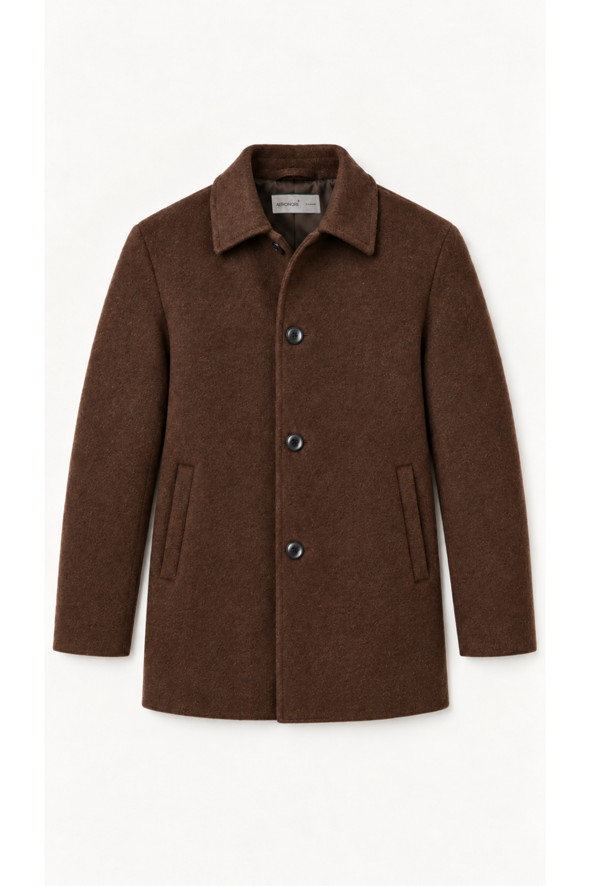 Hudson Pure Wool Car Coat – Tobacco Brown