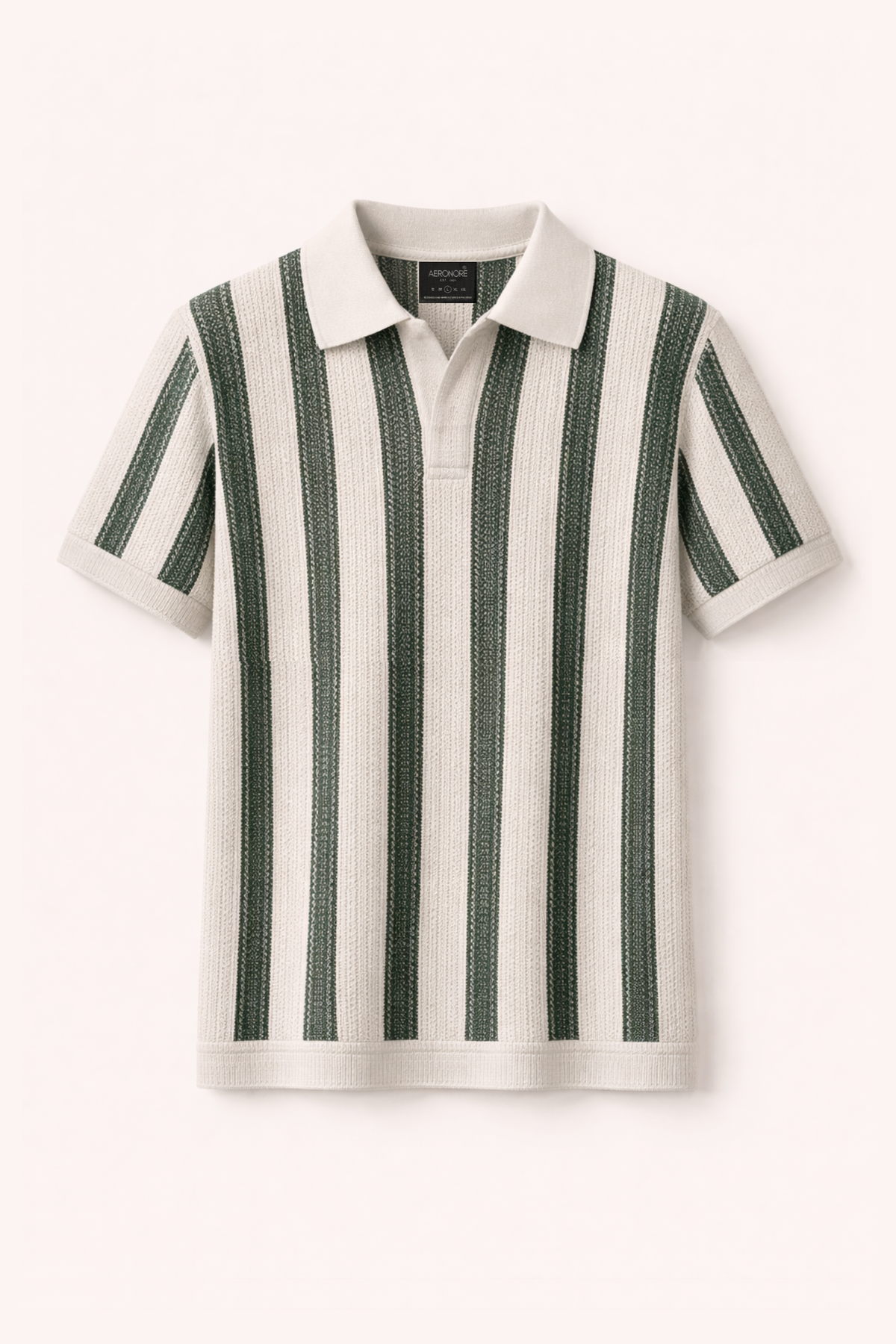 Cotton Mesh Stripe Knit Polo – Amalfi