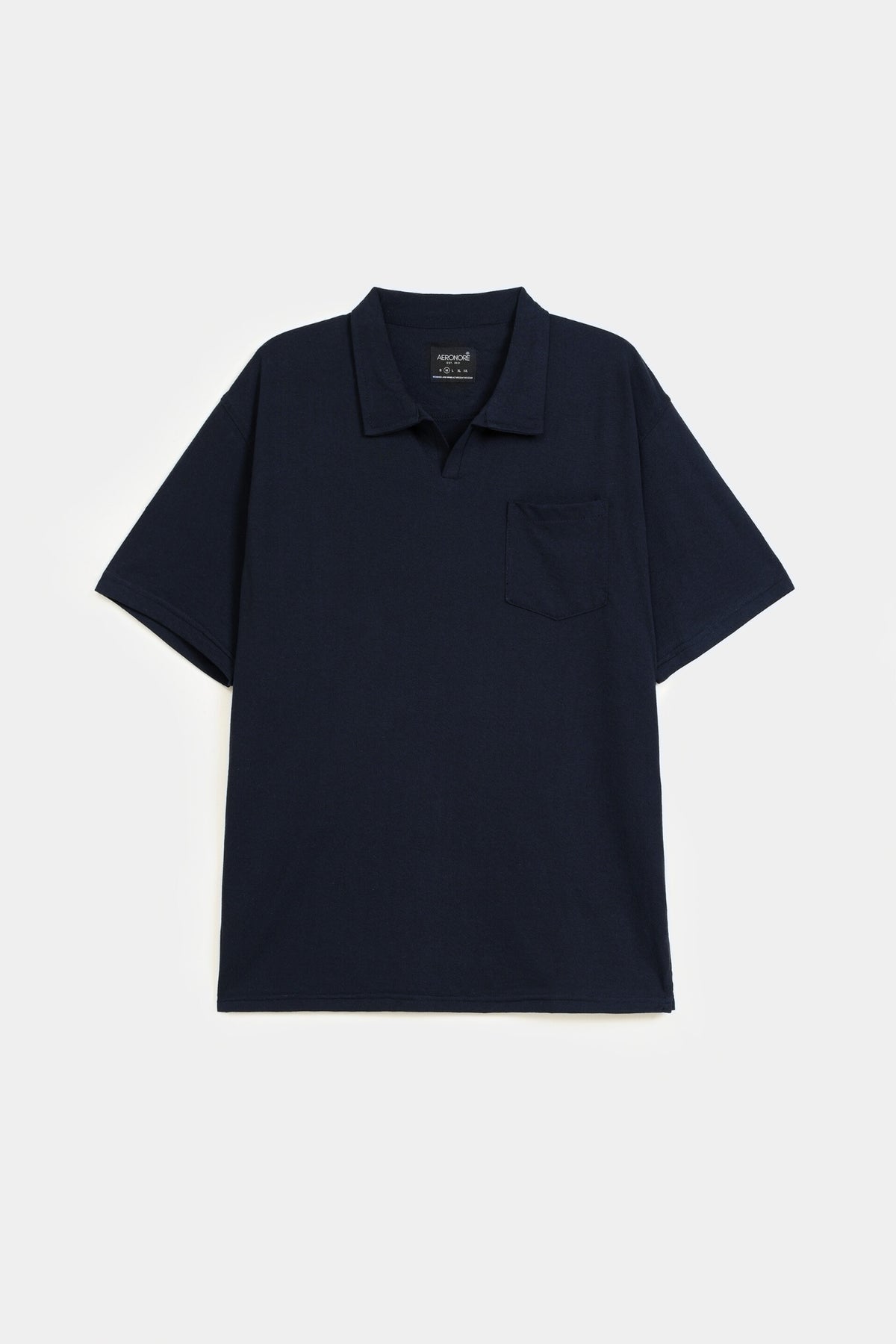Cotton Relax Fit Pocket Polo - Royal Navy