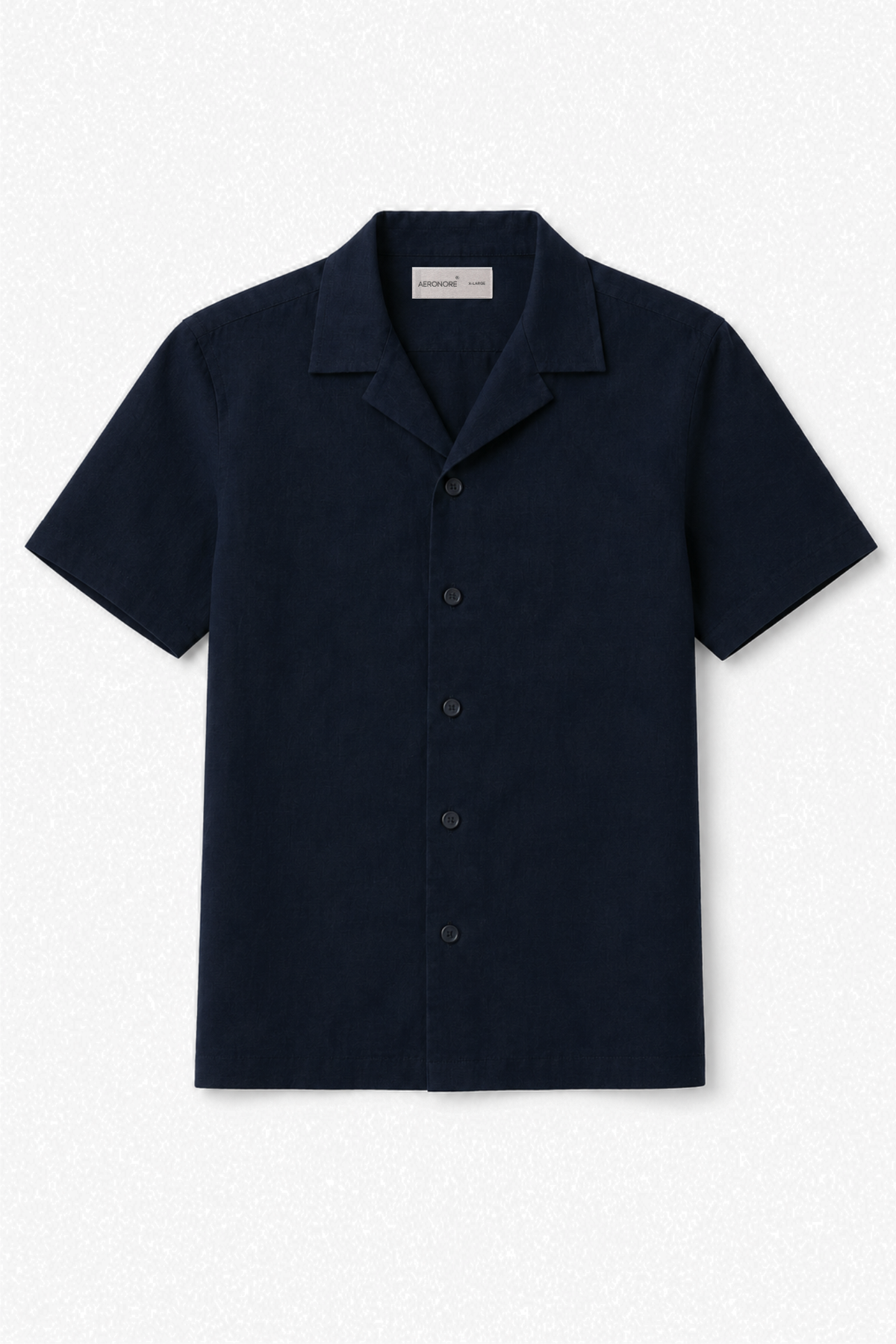 Irish Linen Cuban Shirt - Royal Navy