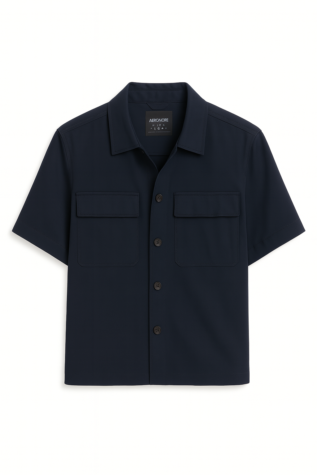 Cotton Twill Overshirt - Royal Navy
