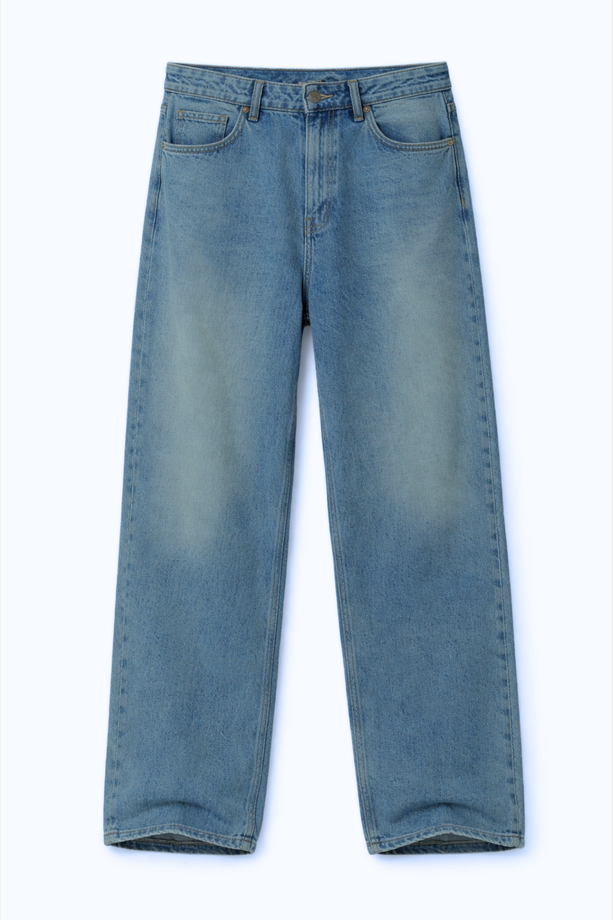Straight Baggy Jeans – Washed Vintage Blue