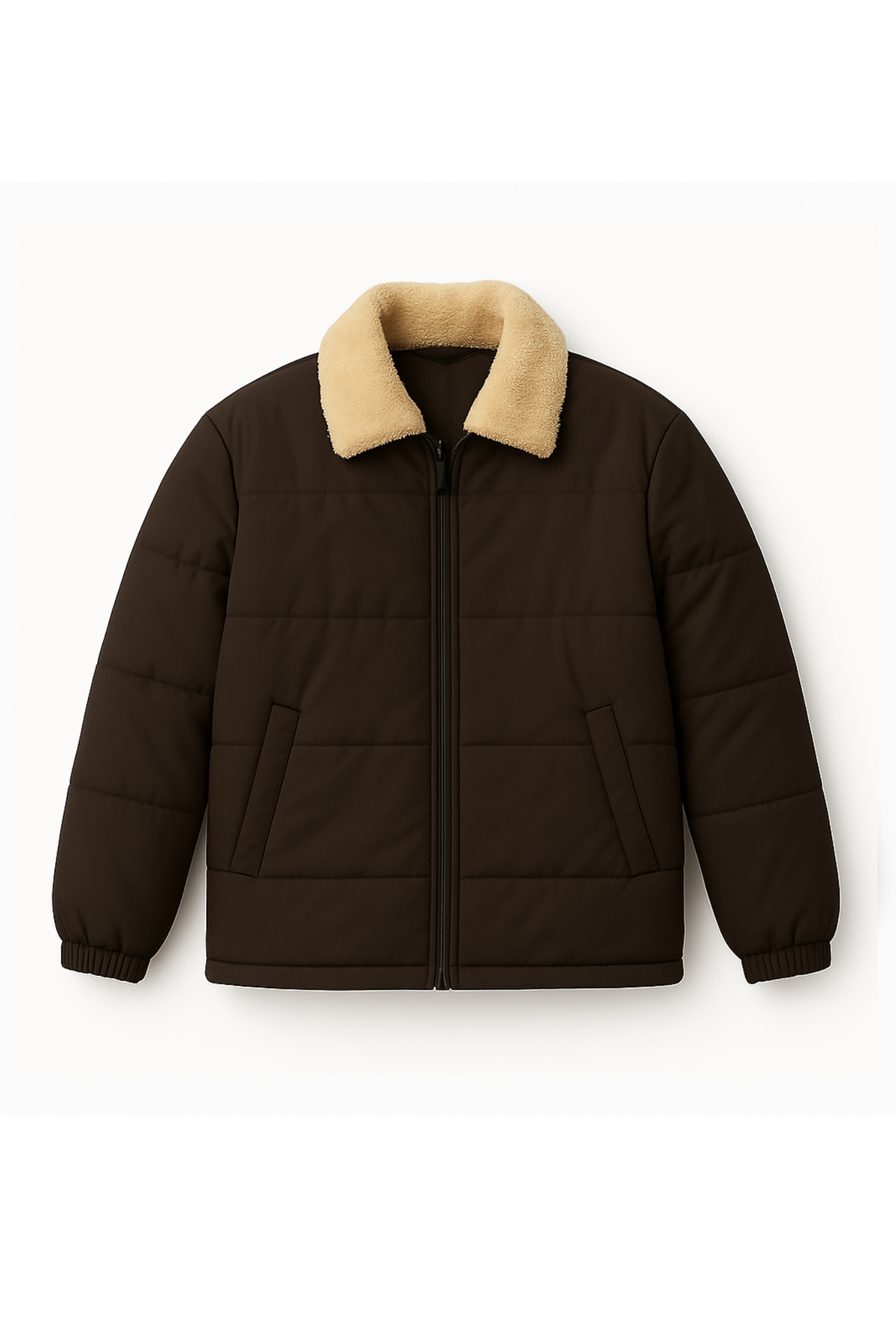 Sherpa Fur Puffer Jacket - British Tan